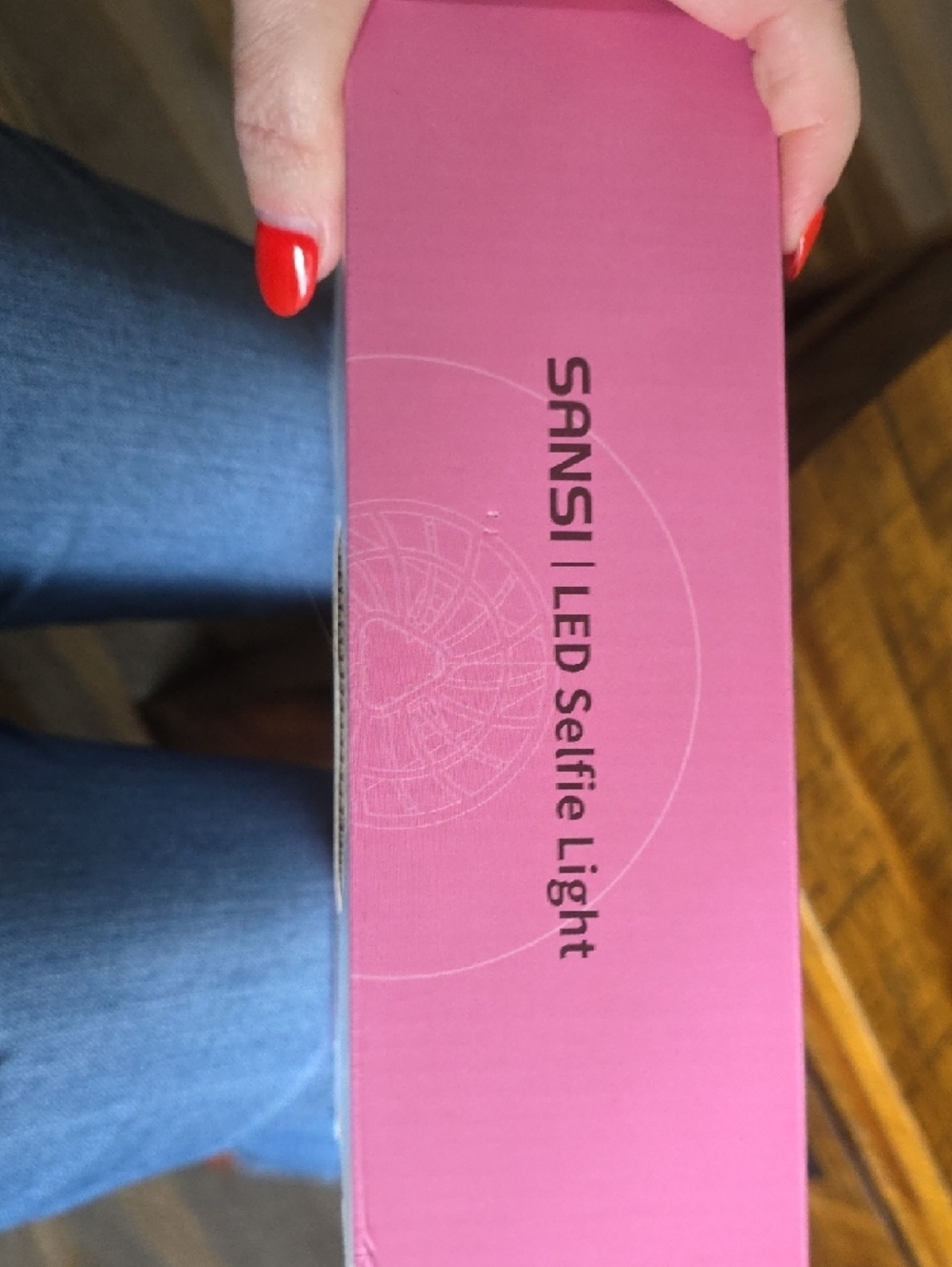 Pink LED Selfie Light with Adjustable Mount - Picture 5 of 6